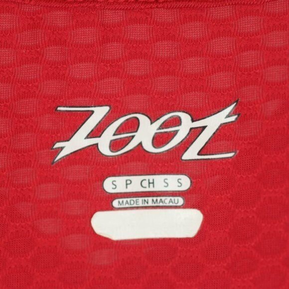 Zoot Men's Small Red Gray 1/4 Zip Performance Sleeveless Cycling Jersey - Picture 7 of 7